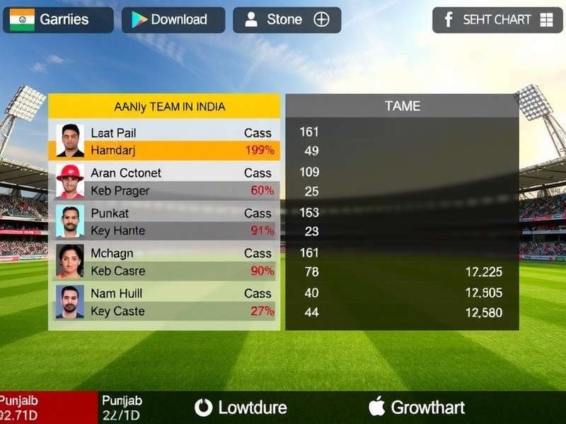 Punjab Cricket Powerhouses download growth chart in India